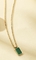 Vintage 18-karatowe modne naszyjniki ze stali nierdzewnej kwadratowy naszyjnik z zielonym kamieniem