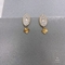 CE 14k złoty naszyjnik i zestaw kolczyków ze stali nierdzewnej czterolistna koniczyna biżuteria
