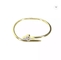 Biała śliwka z diamentami Zmodyfikowana bransoletka do paznokci 24-karatowa złota bransoletka ze stali nierdzewnej