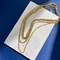 Naszyjnik ze złotej warstwy ze stali nierdzewnej w kształcie diamentu Biżuteria Chokers dla kobiet