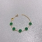 niezależna marka projektanta okrągła zielona bransoletka z muszli Łańcuch ręczny ze stali nierdzewnej!