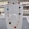 Unikalna marka kolorowe koraliki łańcuszek naszyjnik zestaw biżuterii bransoletka ze stali nierdzewnej
