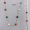 Unikalna marka kolorowe koraliki łańcuszek naszyjnik zestaw biżuterii bransoletka ze stali nierdzewnej