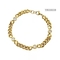 Europejski amerykański styl Złota bransoletka z kryształu górskiego Socialite Gruba złota bransoletka z łańcuszkiem