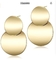 2,5 cm podwójne okrągłe kolczyki ze stali nierdzewnej w kształcie łezki Biżuteria niszowa