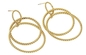 5 cm złote kolczyki ze stali nierdzewnej Kolczyki w stylu amerykańskim z wieloma kółkami