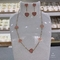14-karatowe złoto Tone Biżuteria ze stali nierdzewnej Naszyjnik z wisiorkiem w kształcie serca