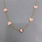 14-karatowe złoto Tone Biżuteria ze stali nierdzewnej Naszyjnik z wisiorkiem w kształcie serca