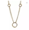 Lekki luksusowy styl Okrągły wisiorek długi naszyjnik Złoty naszyjnik ze stali nierdzewnej 18K