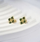 CZ kamień Shamrock kolczyk czterolistna koniczyna zielone kolczyki St.Patrick'S Day dla kobiet irlandzka biżuteria