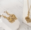 Zestawy złotej biżuterii Sanfenly dla kobiet dziewczyn złote warstwowe naszyjniki bransoletki łańcuchowe pierścionki na środek palca złota biżuteria