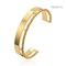 Ekskluzywny, designerski podwójny pierścionek materiał bransoletka ze stali nierdzewnej 18-karatowe złote bransoletka