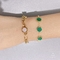 niezależna marka projektanta okrągła zielona bransoletka z muszli Łańcuch ręczny ze stali nierdzewnej!
