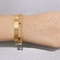 Ekskluzywny, designerski podwójny pierścionek materiał bransoletka ze stali nierdzewnej 18-karatowe złote bransoletka