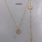 Wysokiej klasy marka 18-karatowego złota ze stali nierdzewnej Zestaw biżuterii Złoty bieg 45 cm cienki naszyjnik