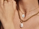 Saya Wisiorek z muszli ze stali nierdzewnej Biżuteria w kształcie perły Wisiorek Naszyjnik